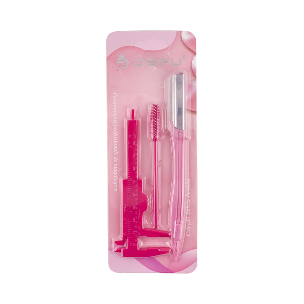 Kit de Sobrancelha Rosa 2 Tons (3 itens) - DF111-KM01