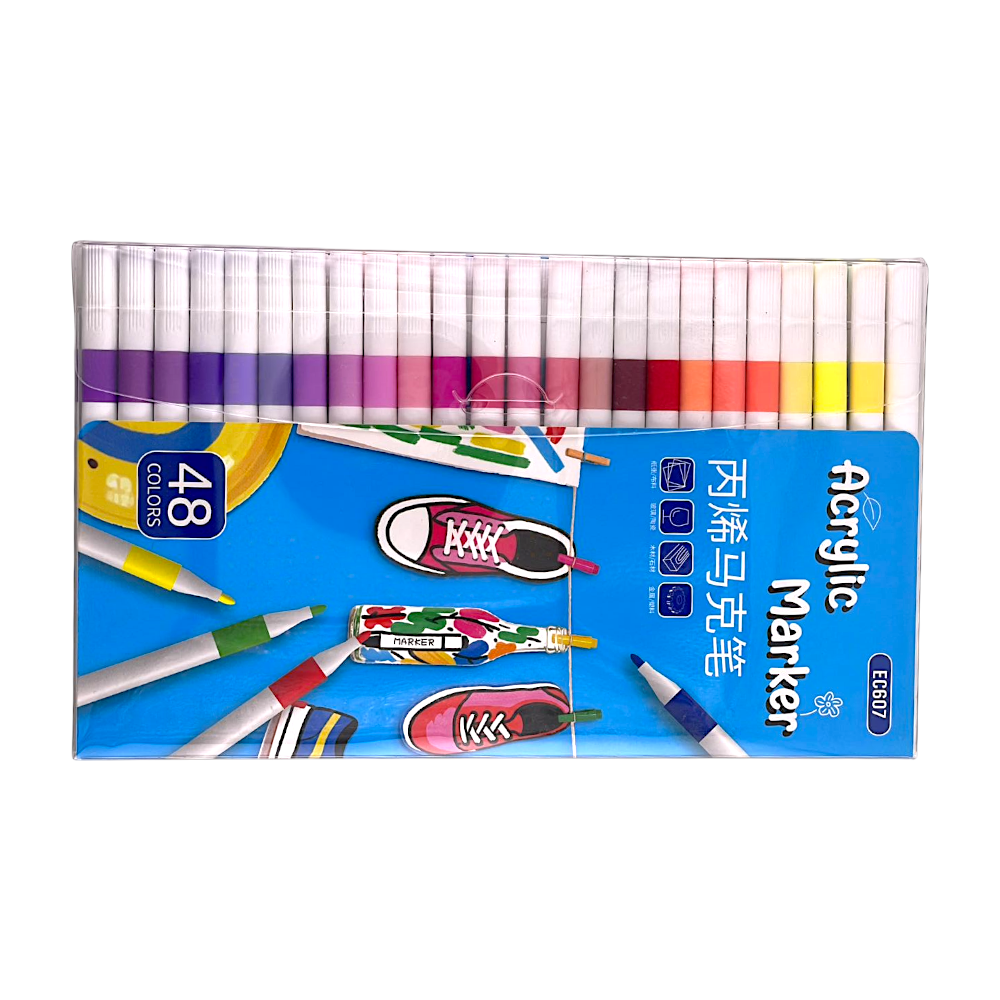 Canetinha Acrylic Marker (48 cores) - EC607-48
