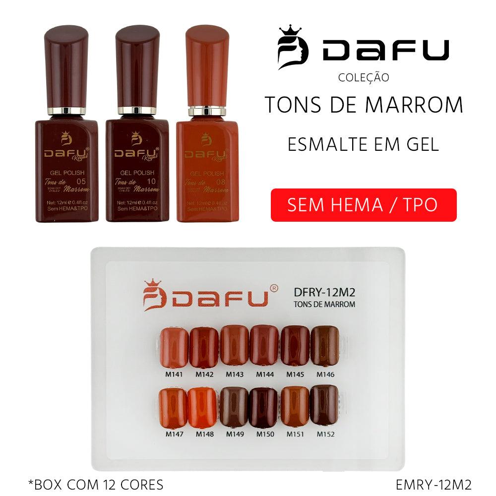 Esmalte em Gel Tons de Marrom 12 cores - EMRY-12M2