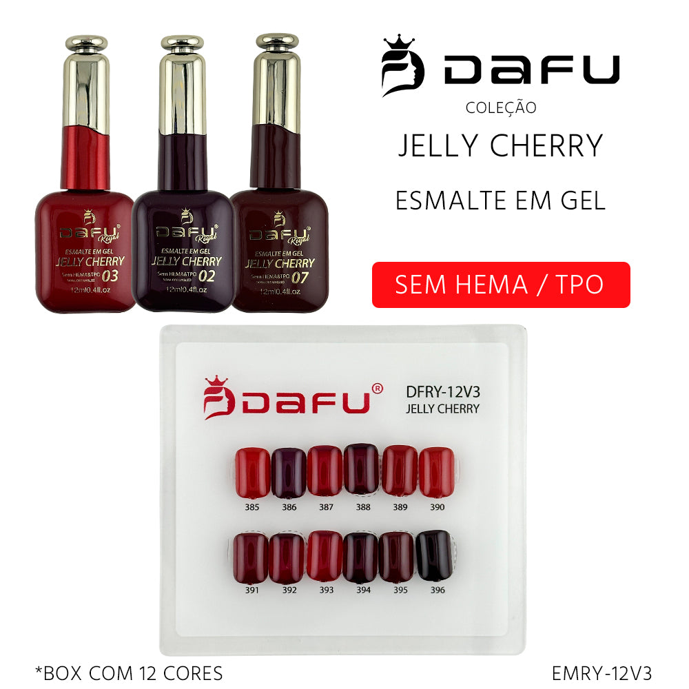 Esmalte em Gel Jelly Cherry 12ml - (12 cores) - EMRY-12V3