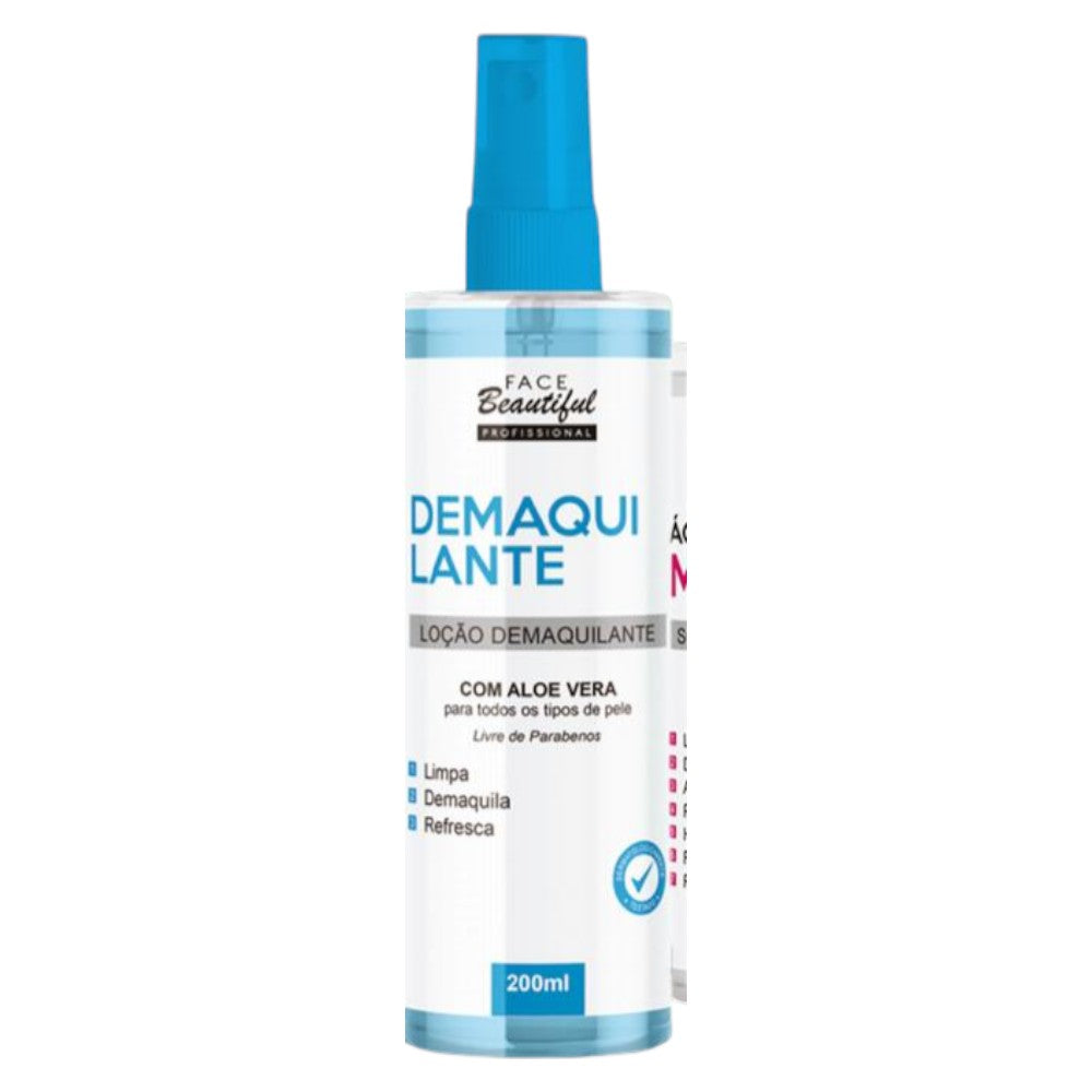 Demaquilante com aloe vera face beautyful profissional -FB382-U