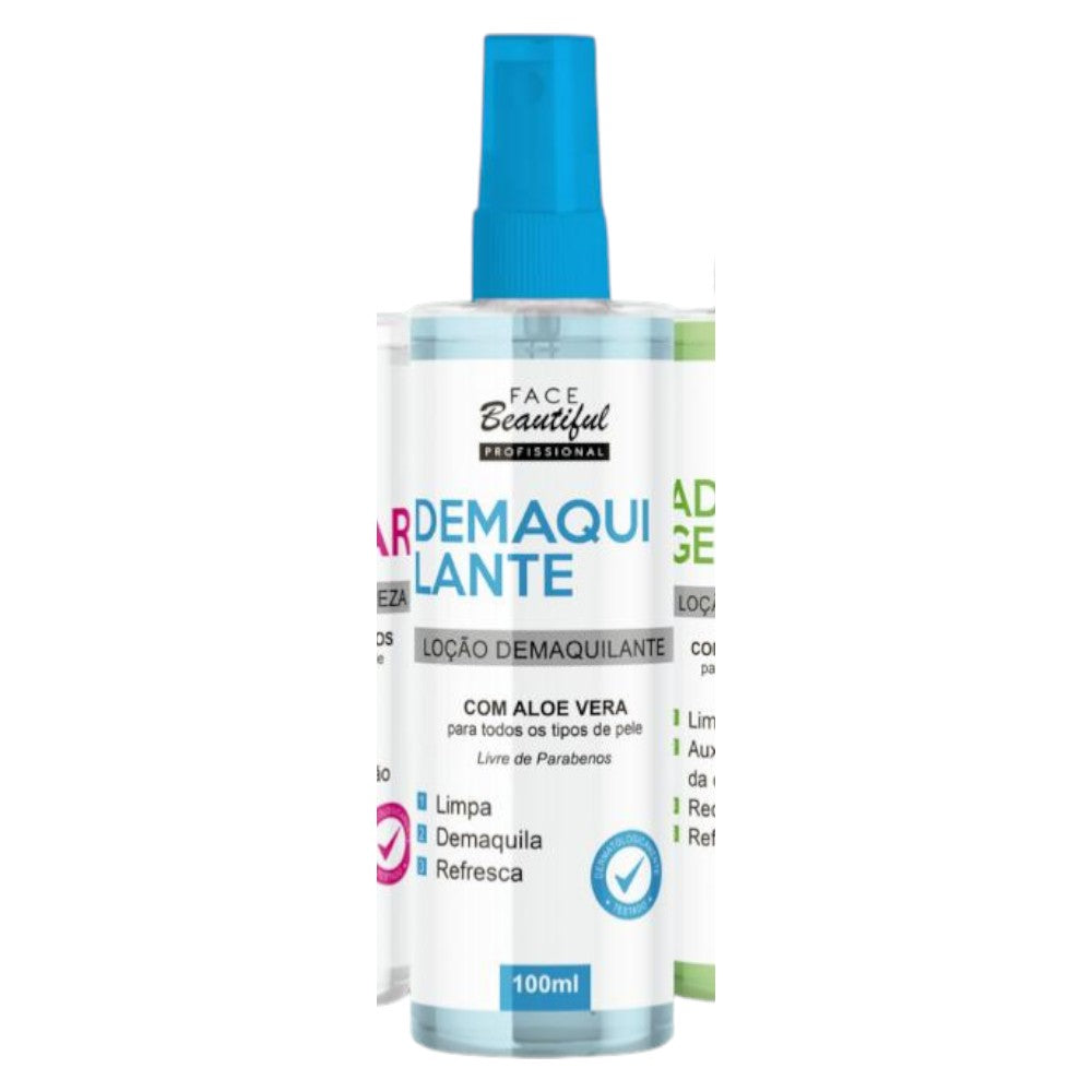Demaquilante com aloe vera face beautyful profissional -FB386-U