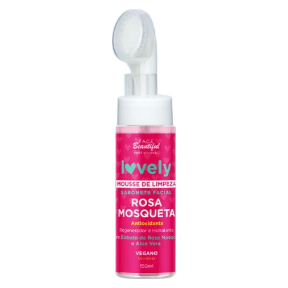 Mousse de limpeza rosa mosqueta face beautyful profissional -FB396-U