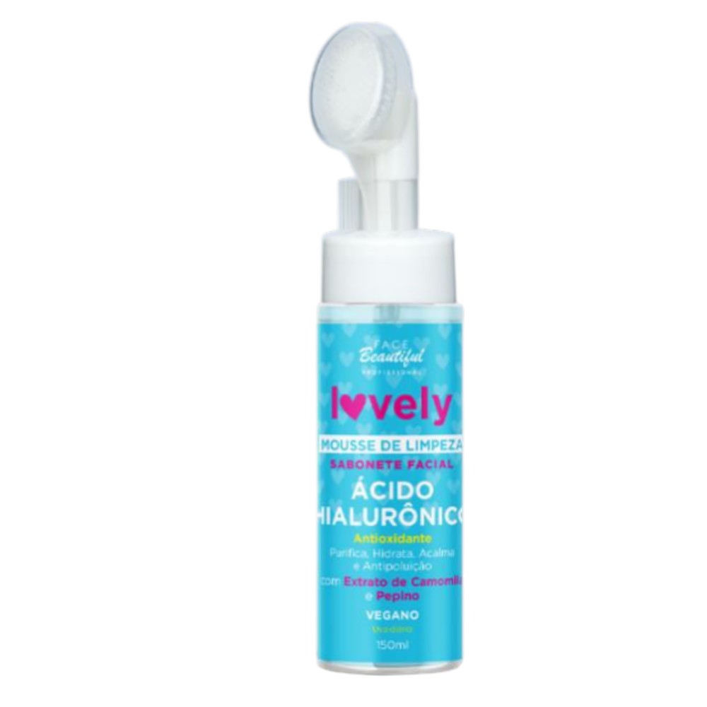 Mousse de limpeza hialuronico face beautyful profissional -FB398-U