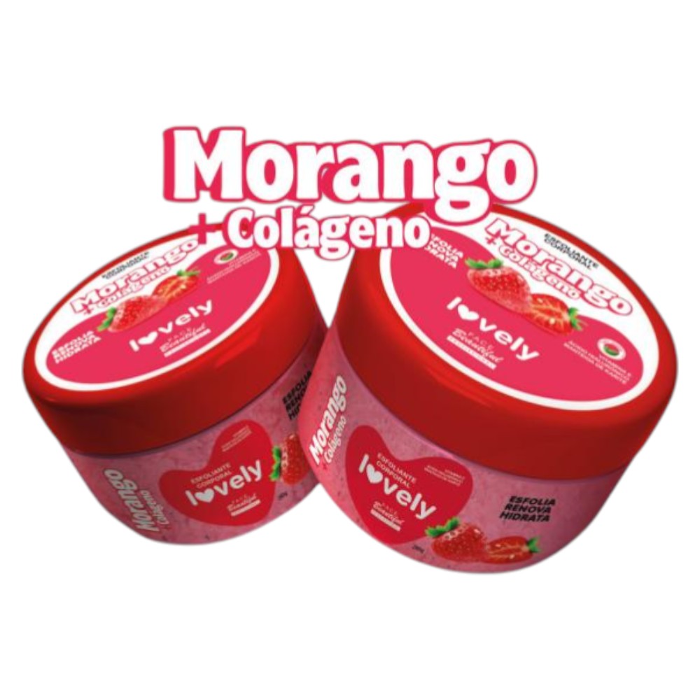 Esfoliante corporal morango + colageno face beautyful profissional -FB406-U