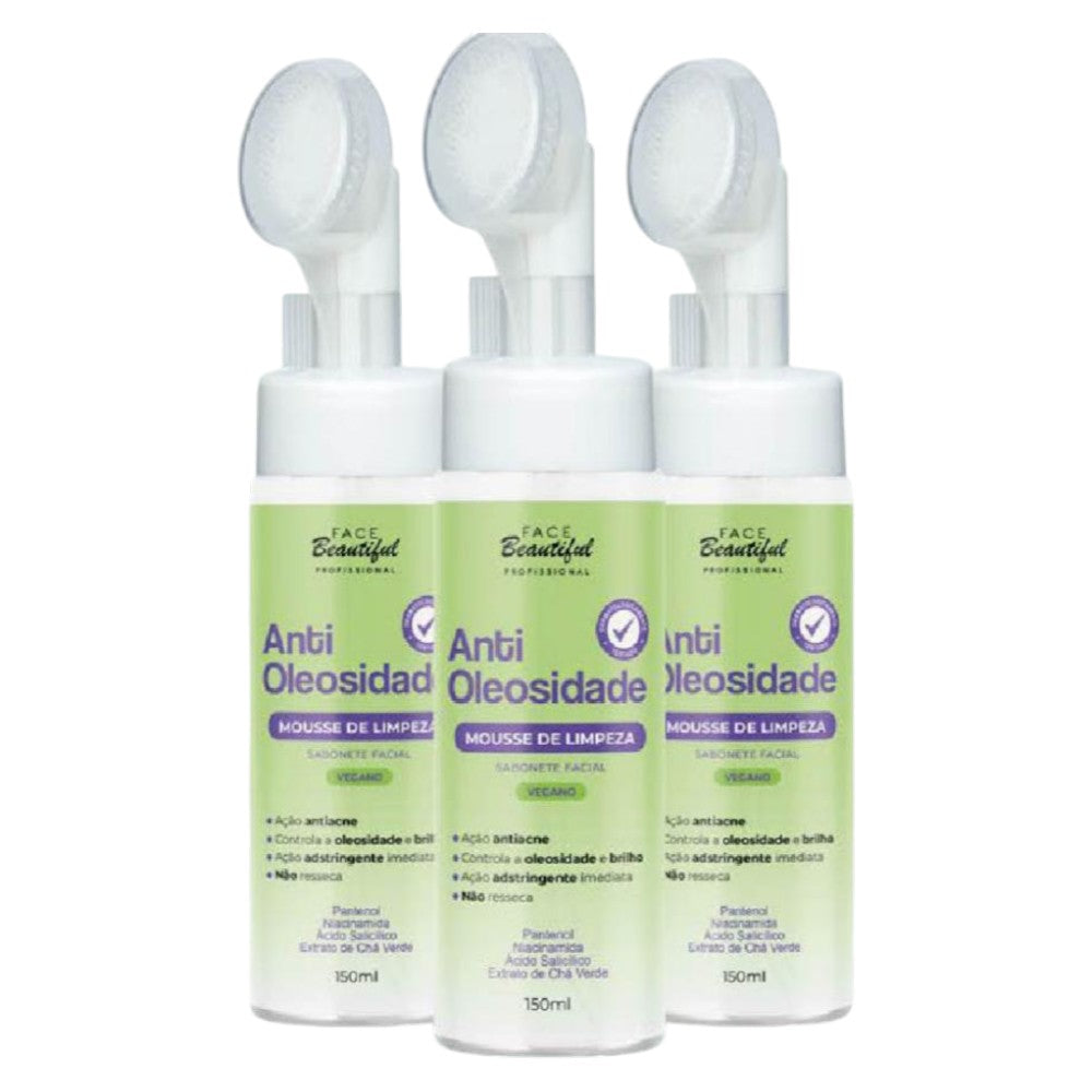 Sabonete mousse anti oleosidade face beautyful profissional -FB428-U