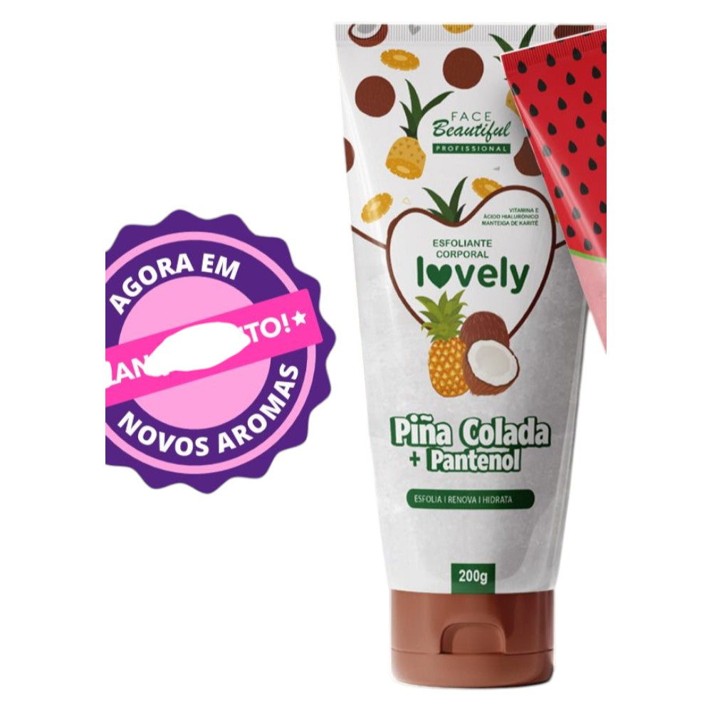 Esfoliante corporal pina colada+pantenol face beautyful profissional -FB452-U
