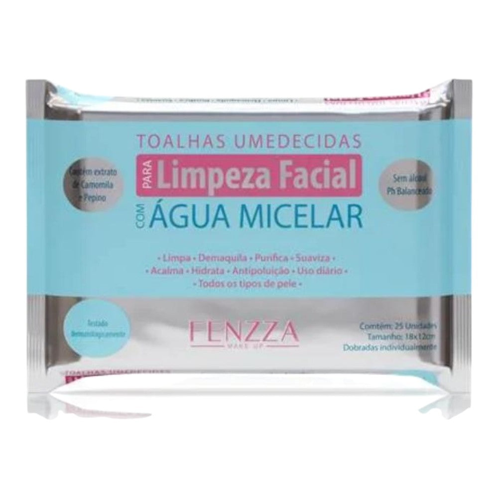 TOALHAS UMIDECIDAS FACIL COM ÁGUA MICELAR FENZAA -FZ51021