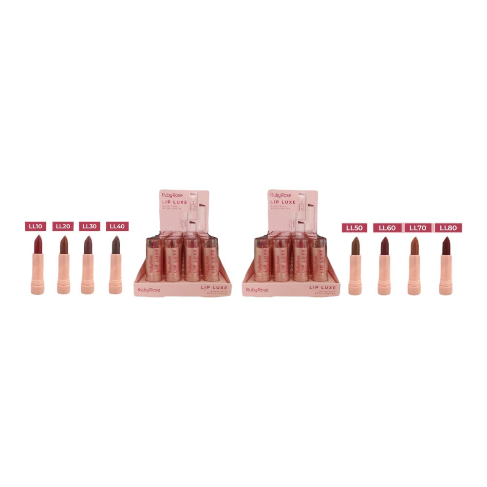 Batom satin lip luxe ruby rose -HB-L6000