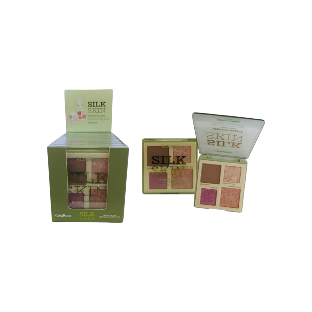Paleta de contorno blush e iluminador ruby rose -HB-M1003-1