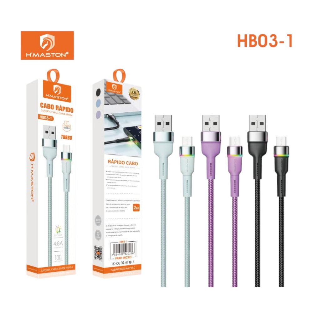 CABO USB V8/1M 4.8A HB03-1