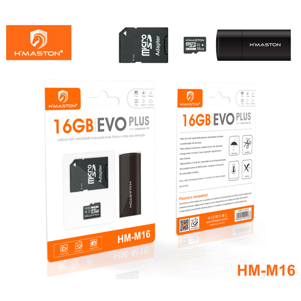 Micro SD de 16GB - HM-M16 - 1 unidade