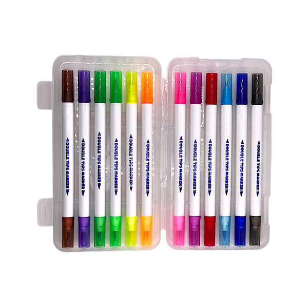 Canetinha dual (12 cores) - JD-517-12