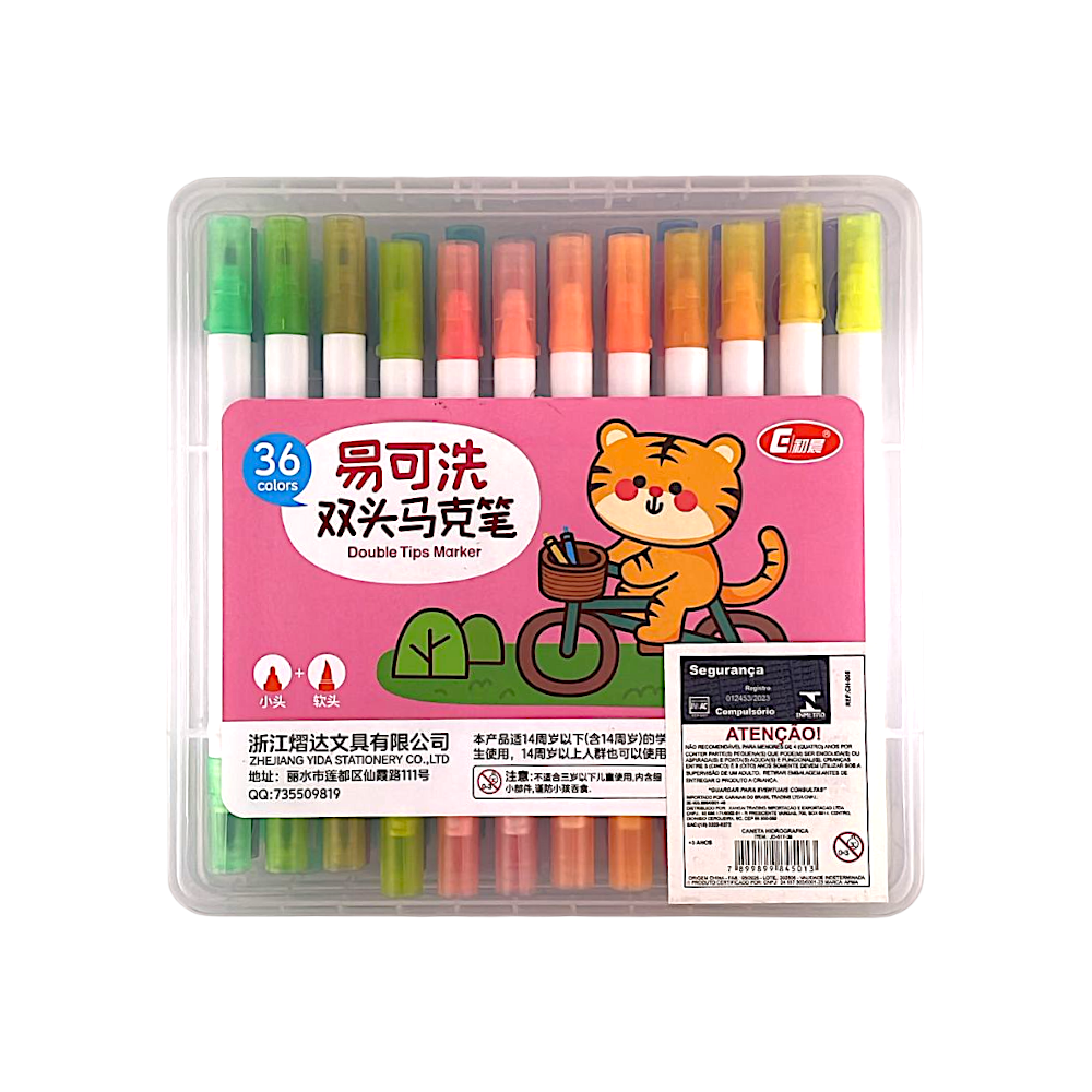 Caneta Hidrográfica (36 cores) - JD-517-36