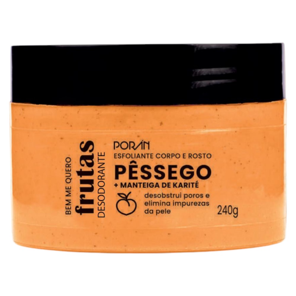 Esfoliante corpo e rosto pêssego PORAN -PR230