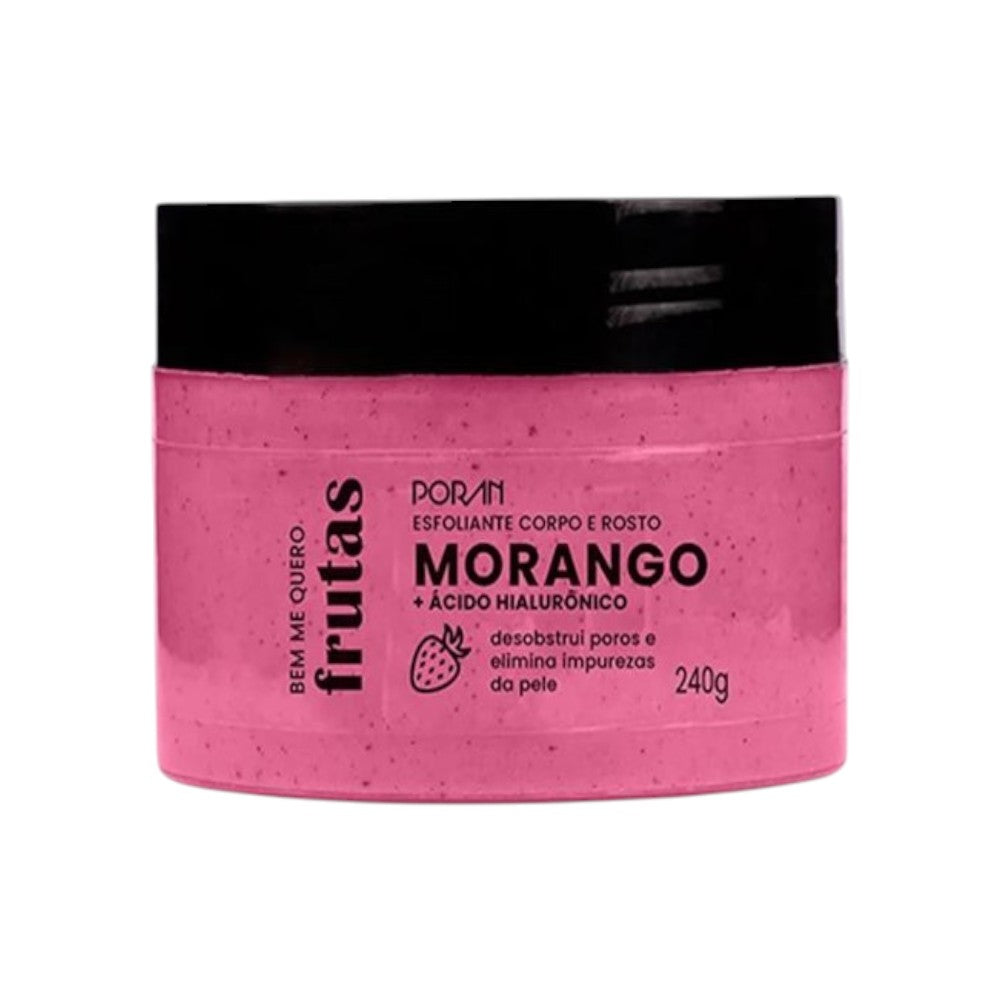 Esfoliante corpo e rosto morango + acido hialuronico PR 240