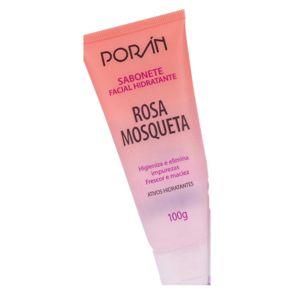 Sabonete hidratante facial rosa mosqueta PORAN -PR55