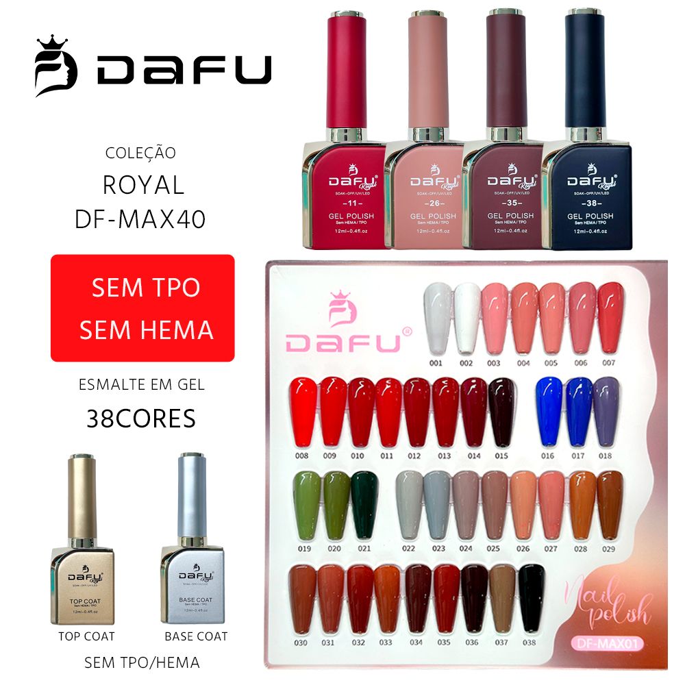 Esmalte em Gel Royal - 12ml - 38 cores (Cx fechada 40 box) - DF-MAX40