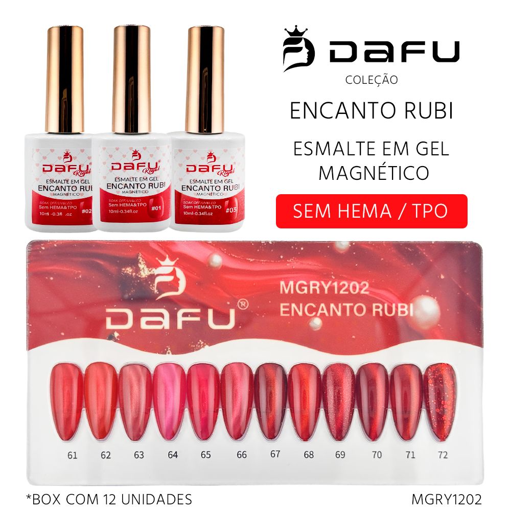 Esmalte em Gel Magnético Encanto Rubi - MGRY1202