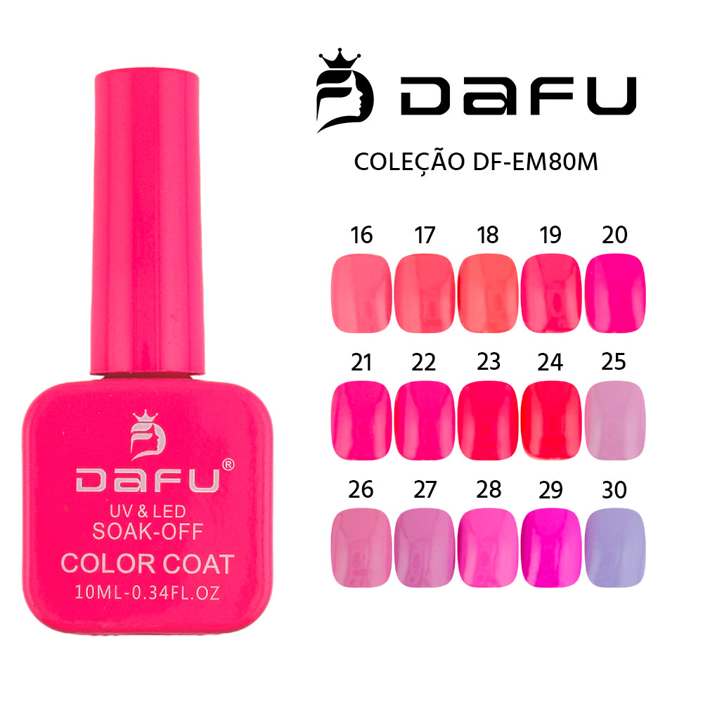 Esmalte em Gel DAFU 10 ml - Coleção DF-EM80M - cores de 16 a 30 - Box com 12 unidades cada cor