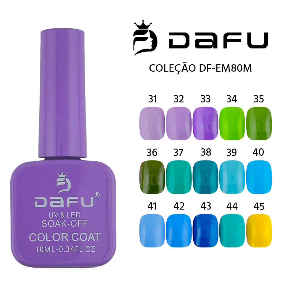 Esmalte em Gel DAFU 10 ml - Coleção DF-EM80M - cores de 31 a 45 - Box com 12 unidades cada cor