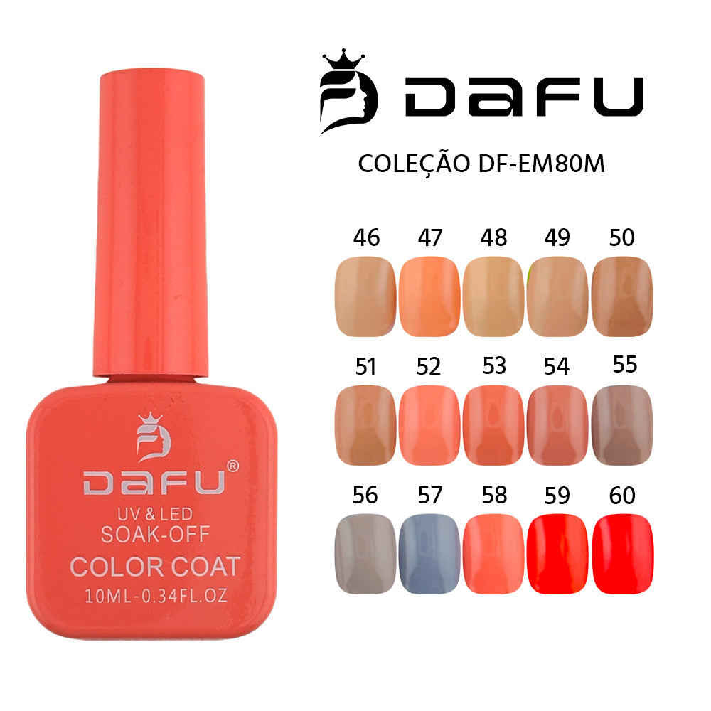 Esmalte em Gel DAFU 10 ml - Coleção DF-EM80M - cores de 46 a 60 - Box com 12 unidades cada cor