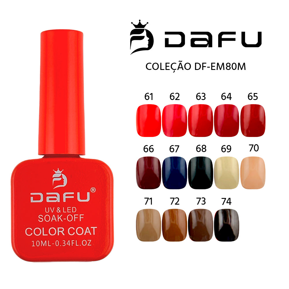 Esmalte em Gel DAFU 10 ml - Coleção DF-EM80M - cores de 61 a 74 - Box com 12 unidades cada cor