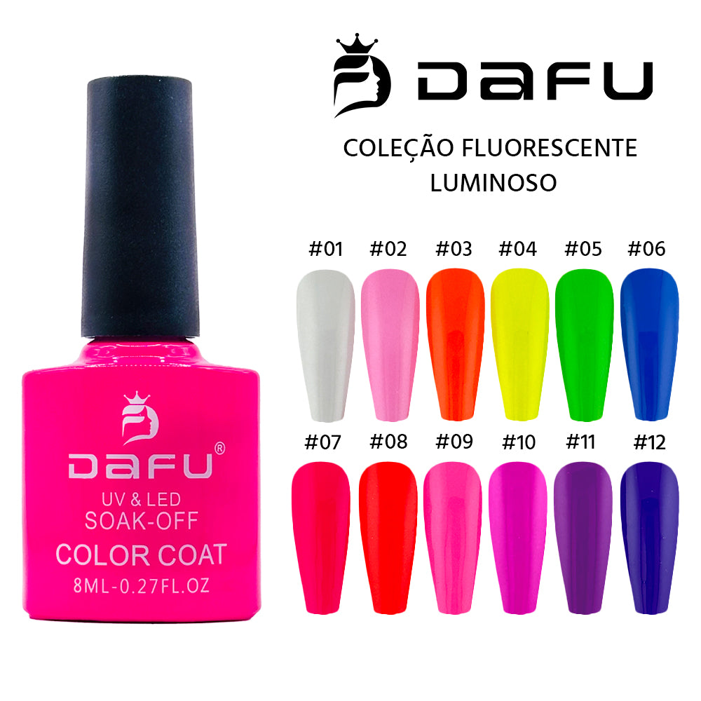 Esmalte em Gel Color Coat Fluorescente - Box com 12 unidades