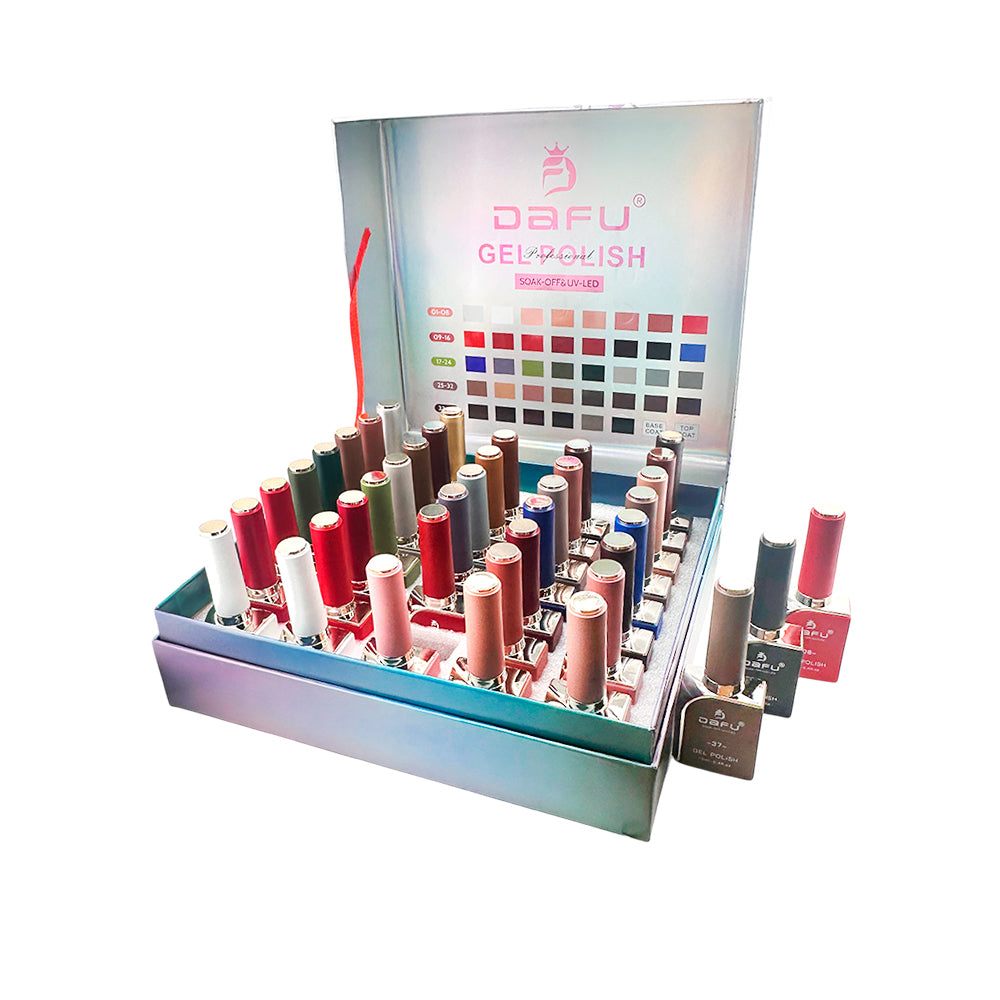 Kit esmalte em gel + base coat + top coat Dafu DF-MAX40