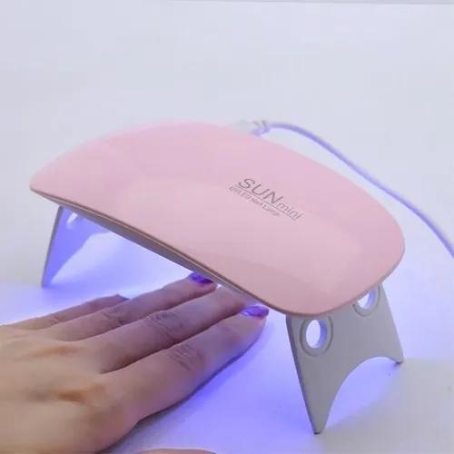 Mini Cabine Uv Secador de Unhas Portátil - 6 LEDs 6W